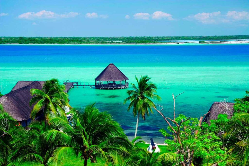 Beautiful  Blue Cenote in Bacalar